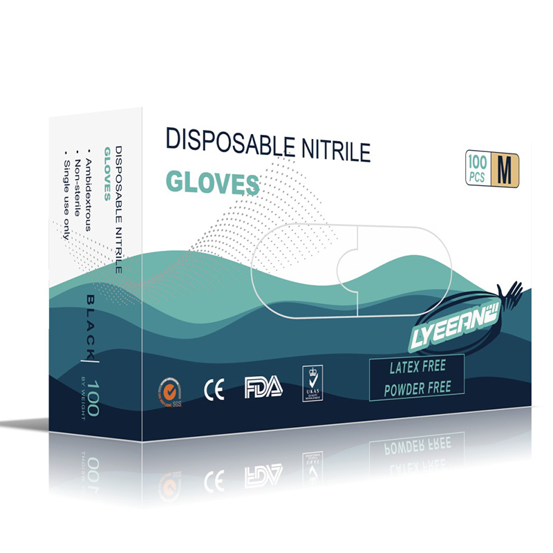 latex free black disposable nitrile gloves
