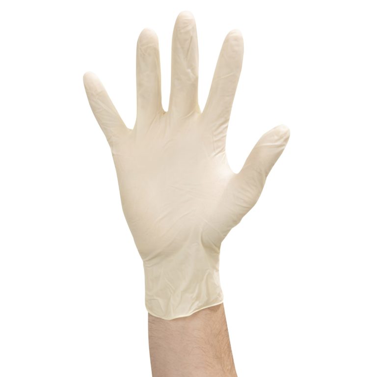 4 mil disposable latex gloves
