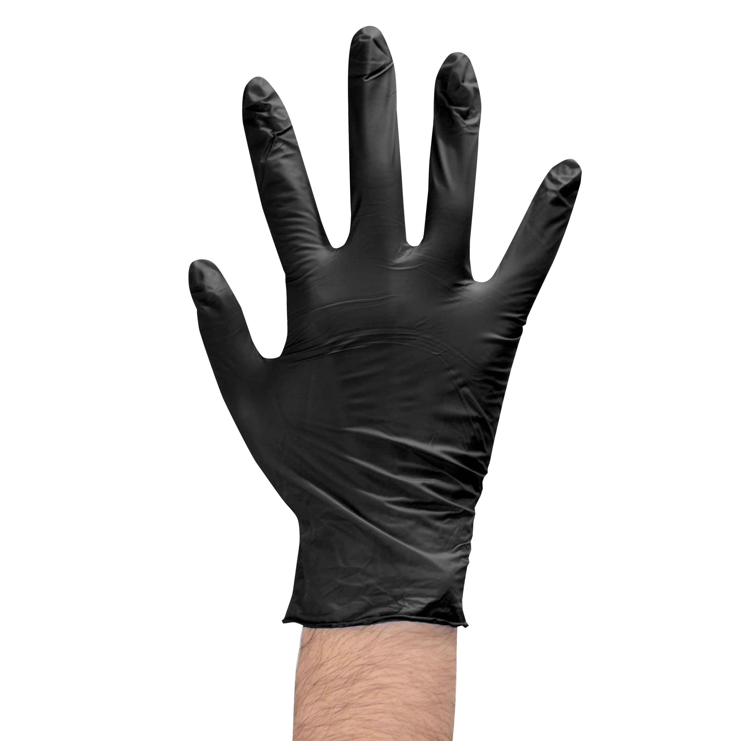 powder free black disposable vinyl gloves