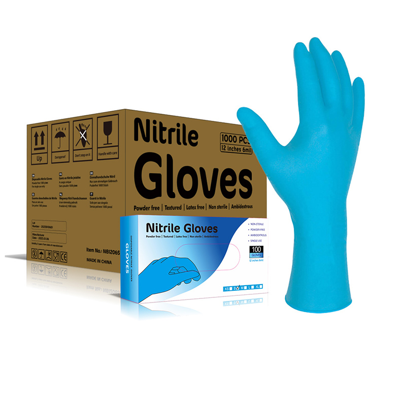 12 inch disposable nitrile gloves