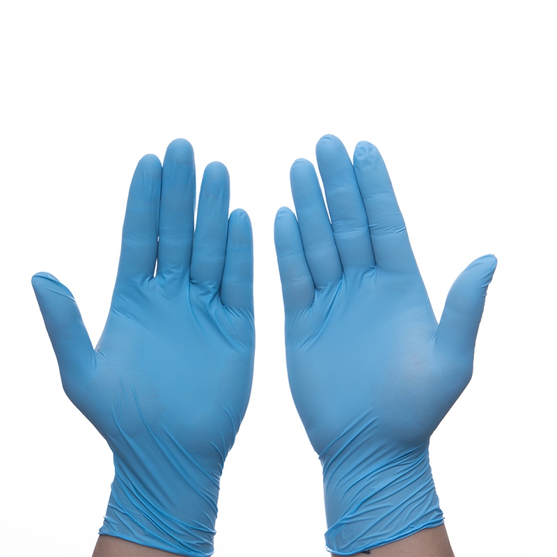 9 inch disposable blue exam nitrile gloves for medical grade