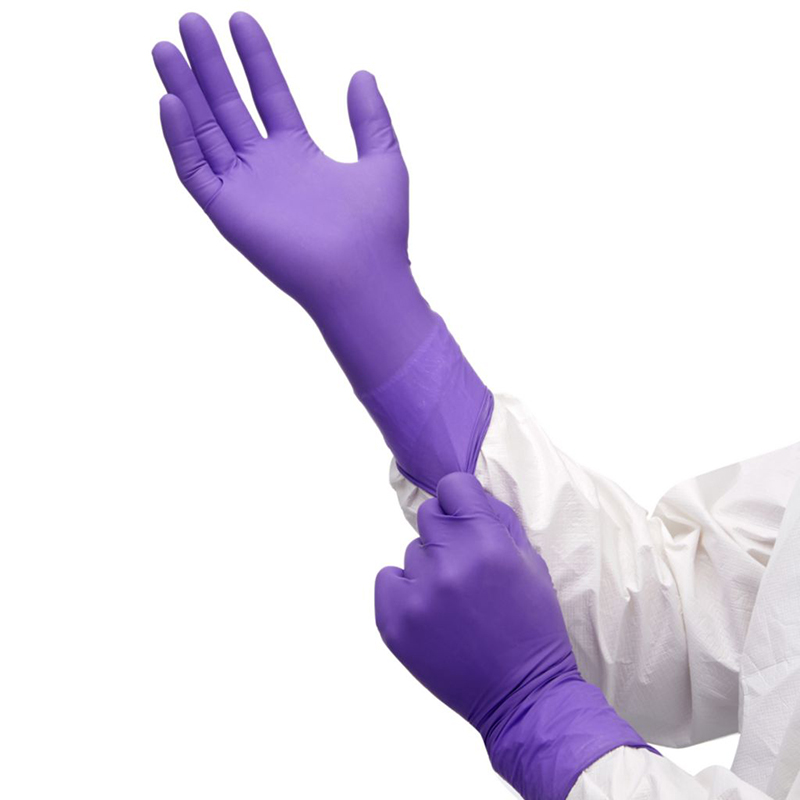 9 inch disposable purple exam nitrile gloves for medical grade