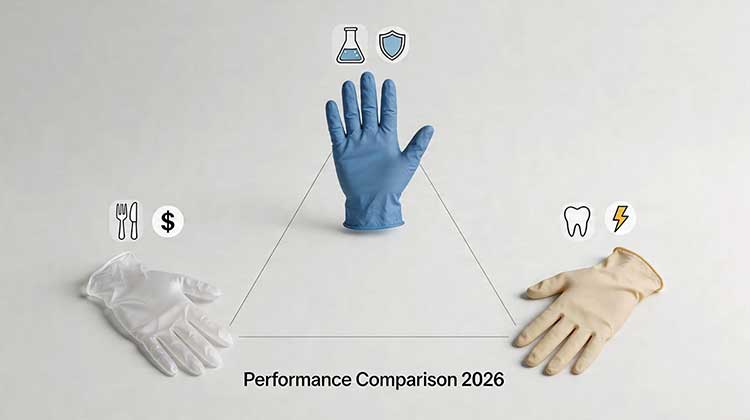 Nitrile vs PVC vs Latex Gloves: The 2026 Buyer's Decision Guide