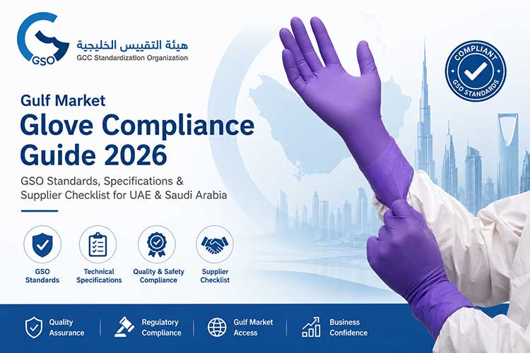 Gulf Market Glove Compliance Guide 2026: GSO Standards, Specifications & Supplier Checklist for UAE & Saudi Arabia
