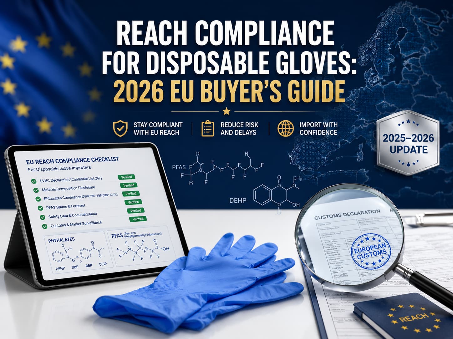 REACH Compliance for Disposable Gloves: 2026 EU Buyer's Guide