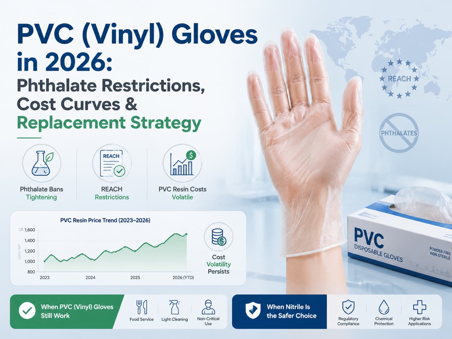 SEO Blog: PVC (Vinyl) Gloves in 2026: Phthalate Restrictions, Cost Curves & Replacement Strategy