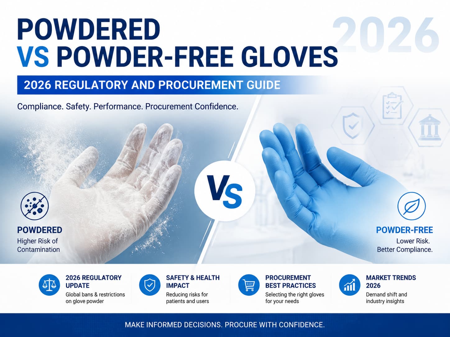 Powdered vs Powder-Free Gloves - 2026 Regulatory and Procurement Guide