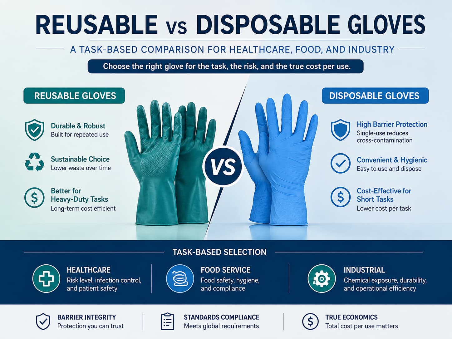 Reusable vs Disposable Gloves: A Task-Based Comparison (2026 Guide)