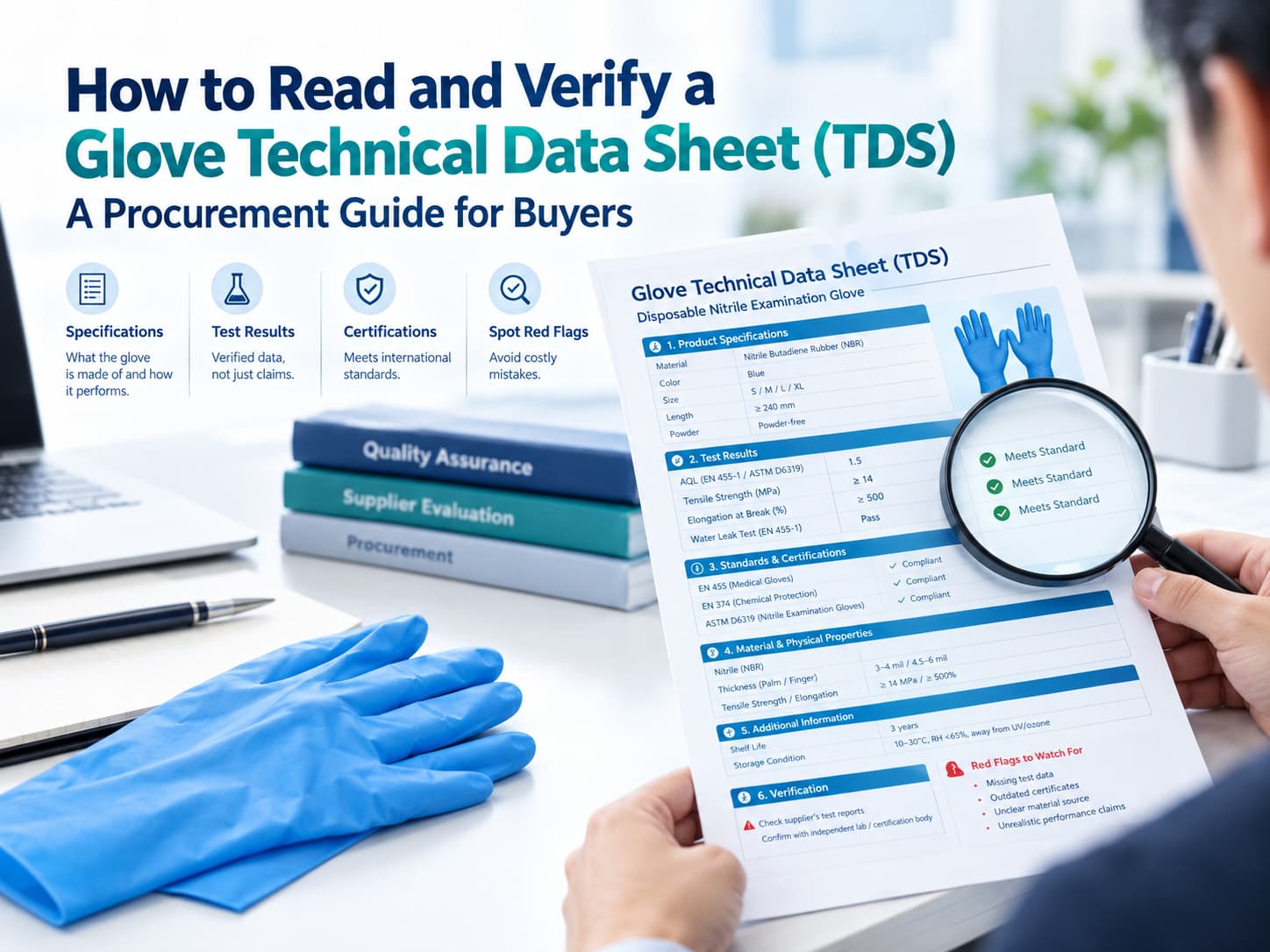 How to Read and Verify a Glove Technical Data Sheet (TDS): A Procurement Guide for Buyers